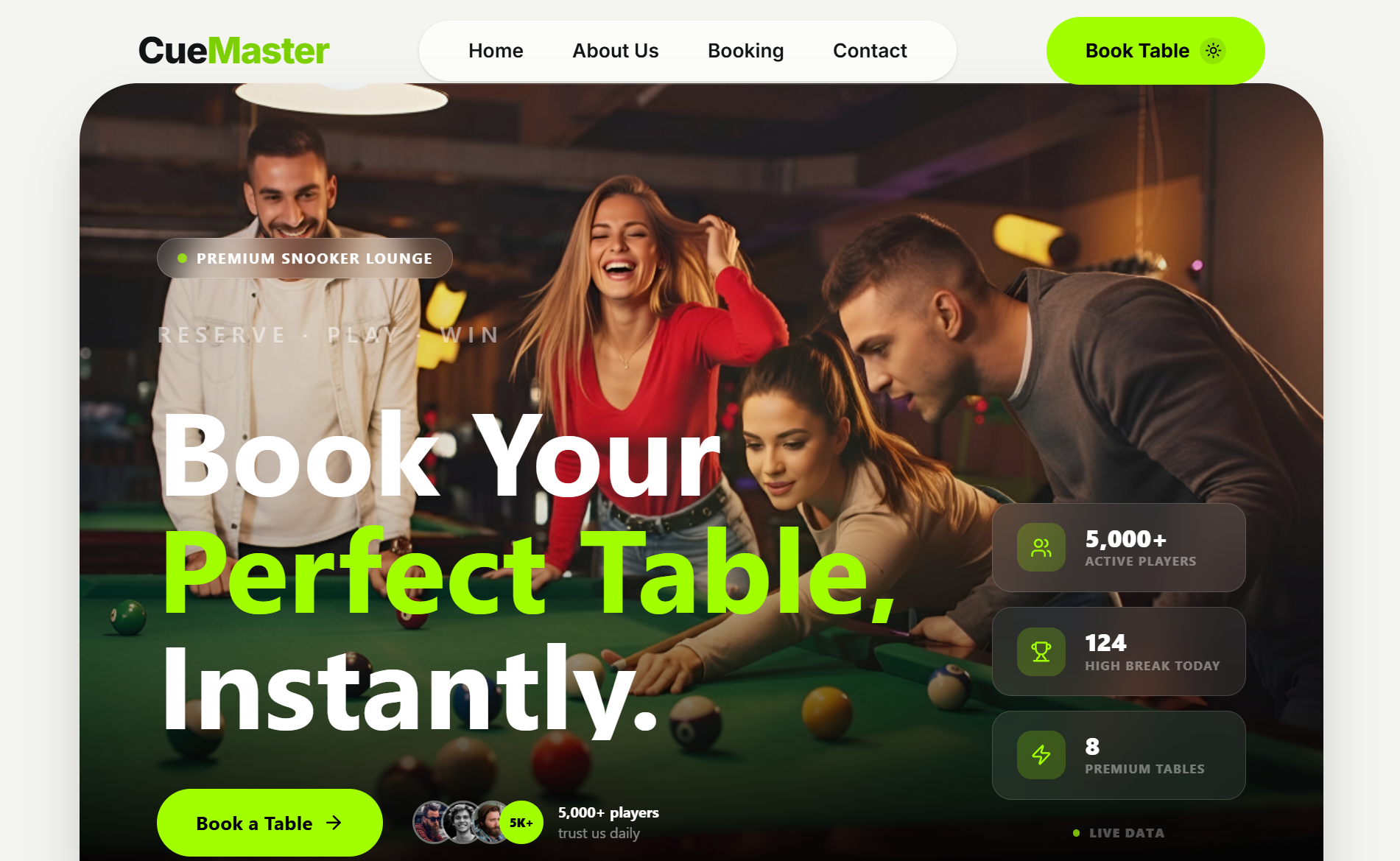Snooker Table Booking